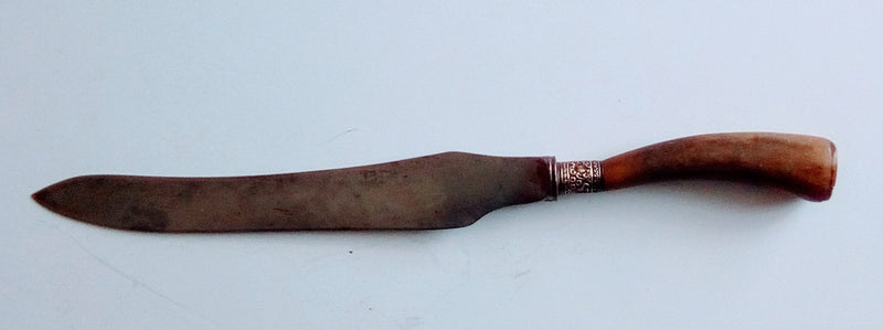 Antique Carving Knife W/Antler Handle